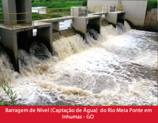 Barragem de Nível (Captação de Água) do Rio Meia Ponte em Inhumas - GO.fw