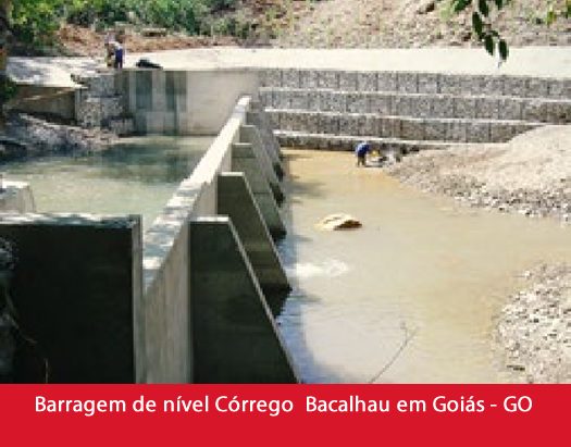 Barragem de nível Córrego Bacalhau em Goiás - GO.fw