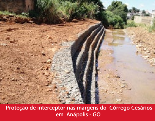 Proteção de interceptor nas margens do Córrego Cesários em Anápolis - GO1.fw