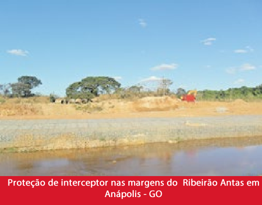 Proteção de interceptor nas margens do Ribeirão Antas em Anápolis - GO.fw